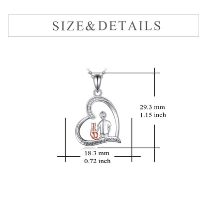 YFN Cat Necklace Sterling Silver Jewelry for Women Cat Jewelry Gifts