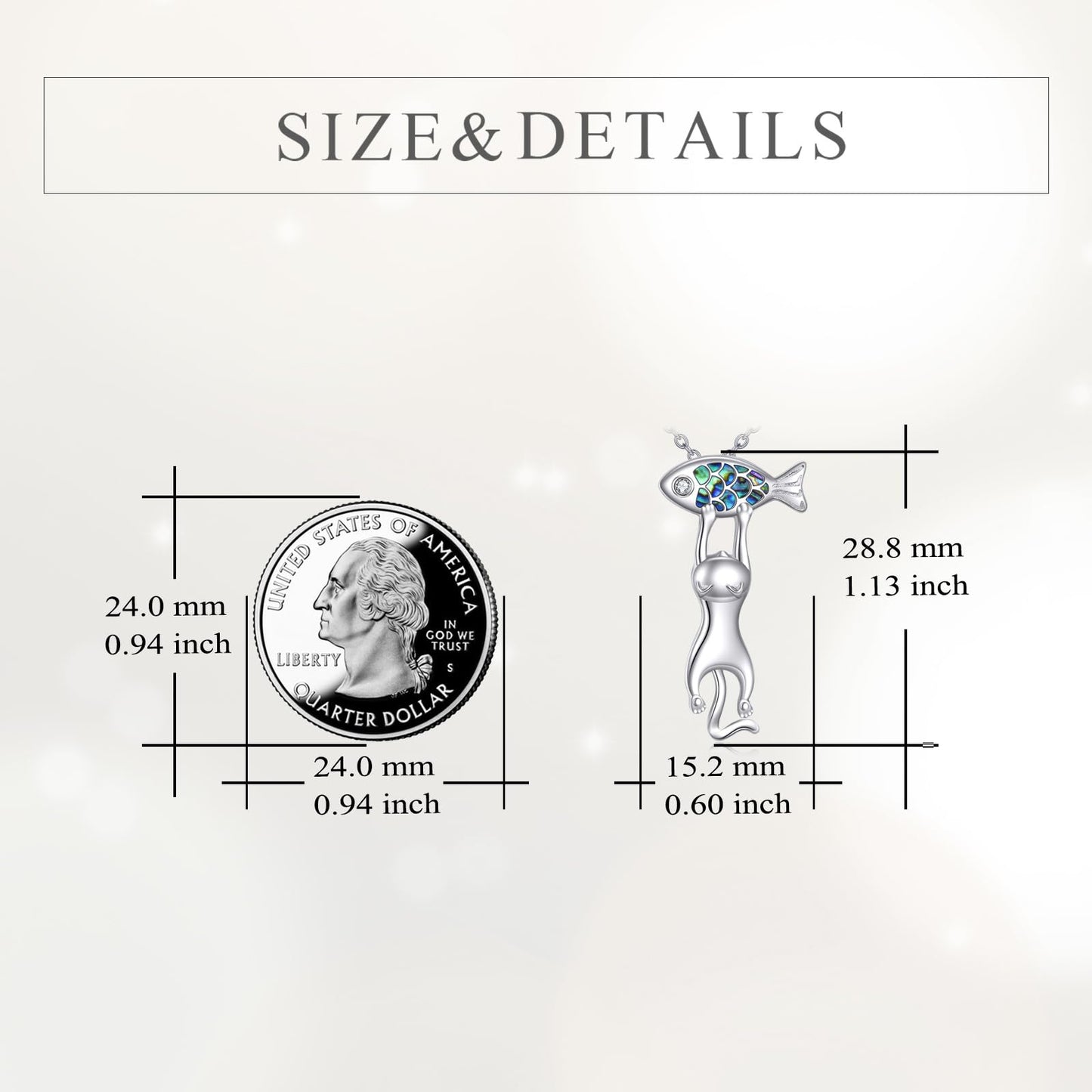 YFN Cat Necklace Sterling Silver Jewelry for Women Cat Jewelry Gifts