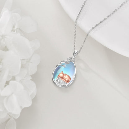 YFN Cat Necklace Sterling Silver Jewelry for Women Cat Jewelry Gifts