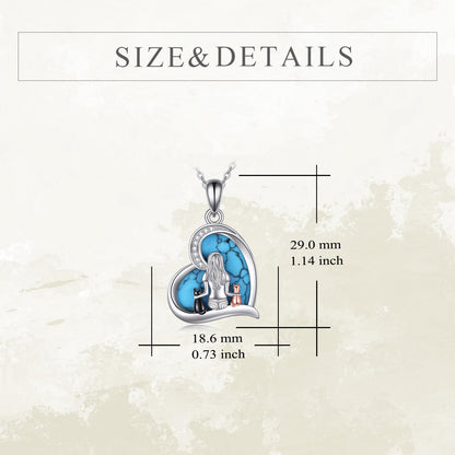 YFN Cat Necklace Sterling Silver Jewelry for Women Cat Jewelry Gifts