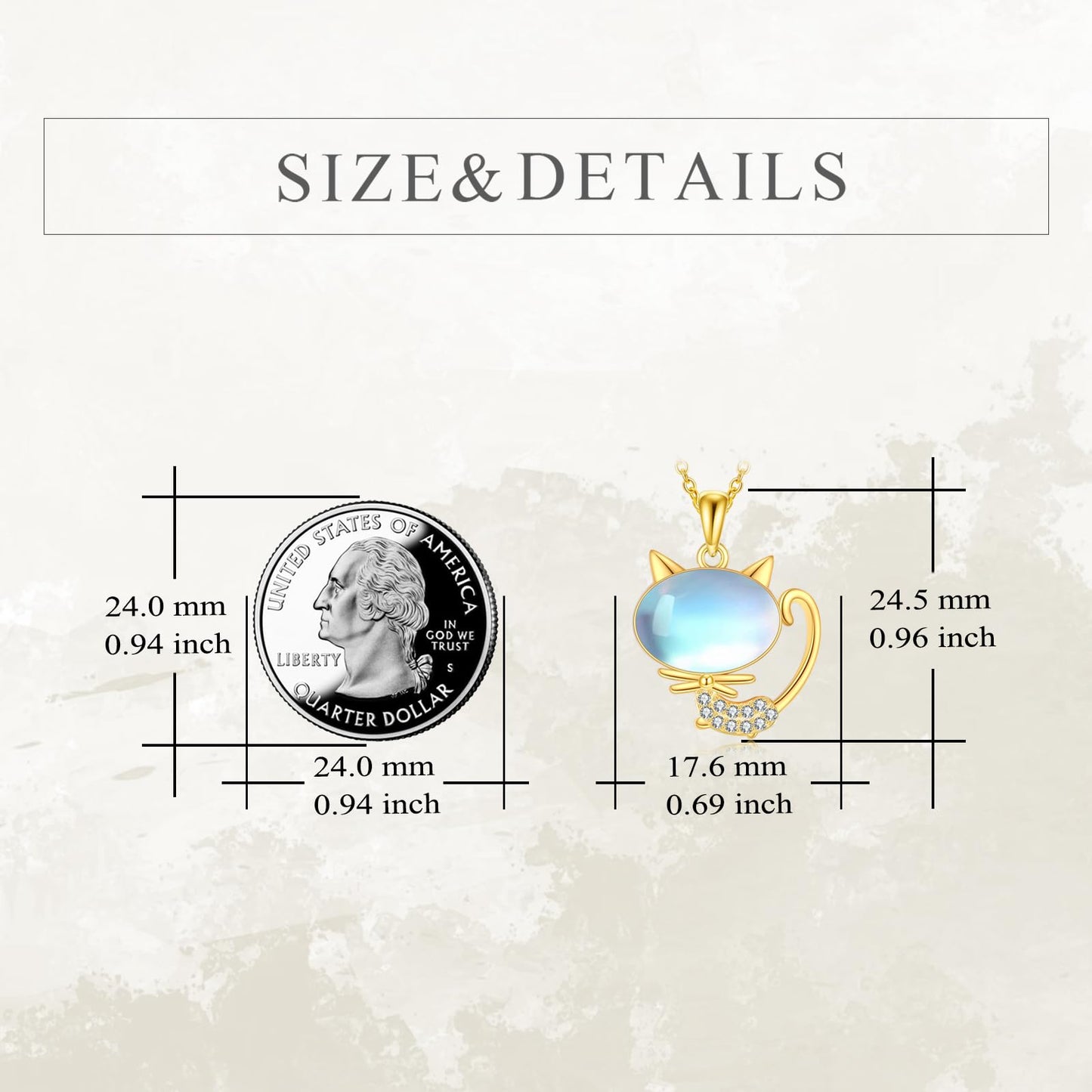 YFN Cat Necklace Sterling Silver Jewelry for Women Cat Jewelry Gifts