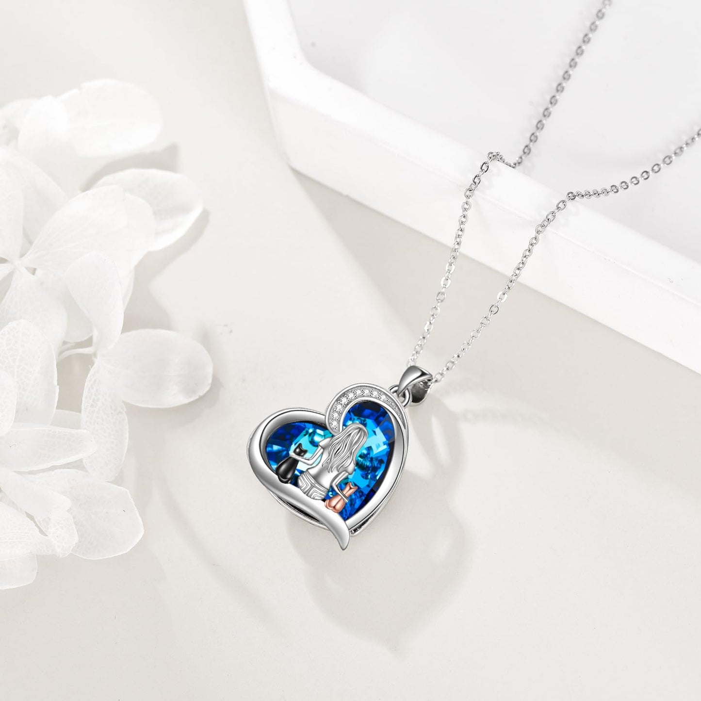 YFN Cat Necklace Sterling Silver Jewelry for Women Cat Jewelry Gifts