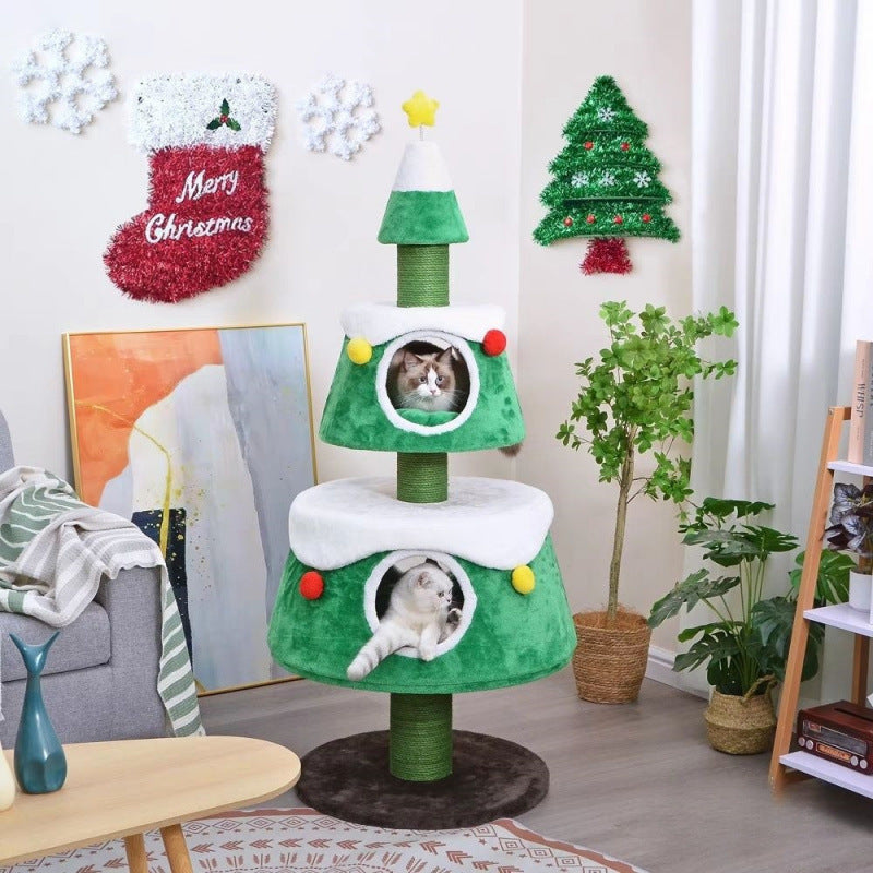 Pet Christmas Oversized Cat Nest Cat Tree Integrated Cat Climbing