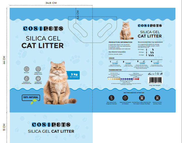 Silicone Indicator Cat Litter