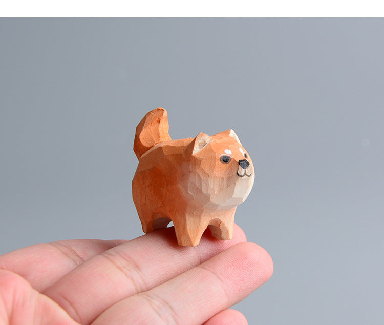 Creative Wooden Cat Trinkets Crafts Handmade Wood Carving